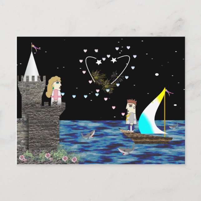 Cartão Postal Geek Love Old Game School (Frente)