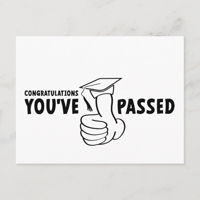 Cartão Postal Gefeliciteerd, je bent geslaagd, diploma (Frente)