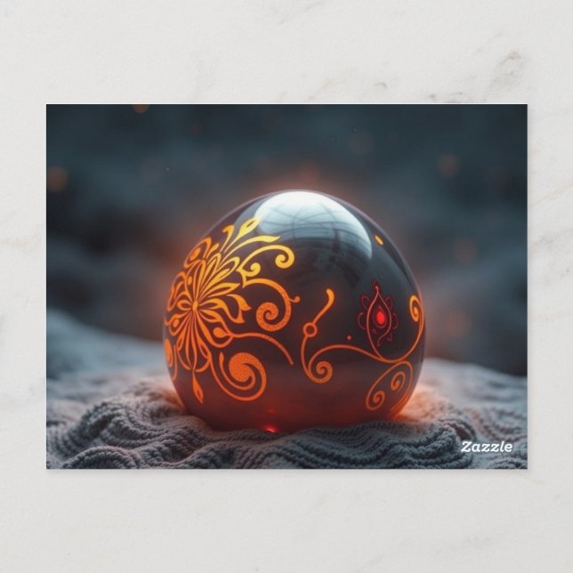 Cartão Postal Geheimnisvolle Dracheneier – Ursprung des Feuers (Verso)