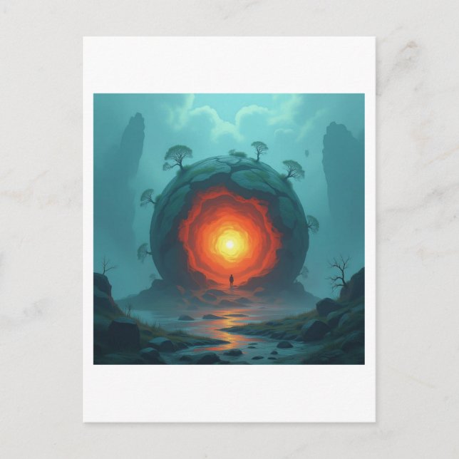 Cartão Postal Geheimnisvoller Erdkern  Das Herz unseres Planeten (Frente)