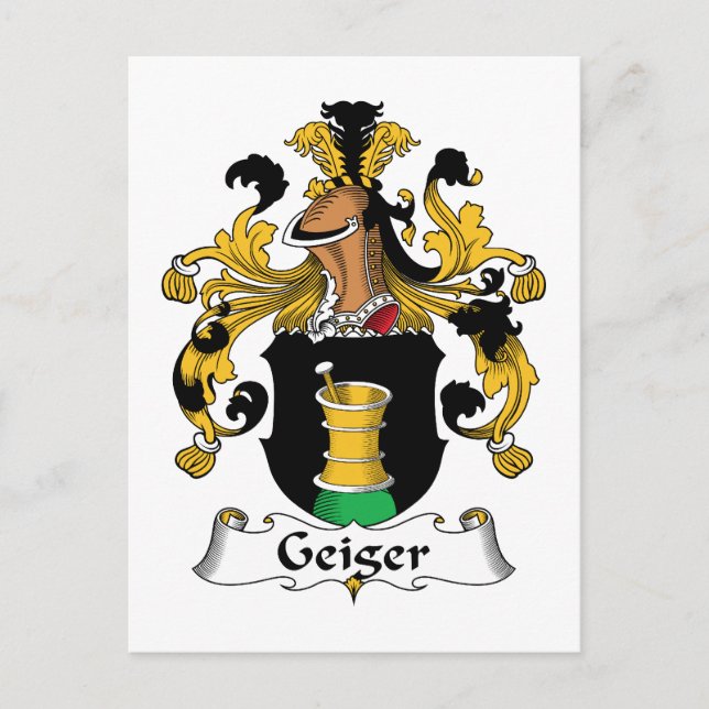 Cartão Postal Geiger Family Crest (Frente)