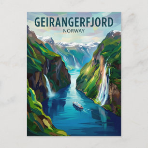 Cartão Postal Geirangerfjord Noruega