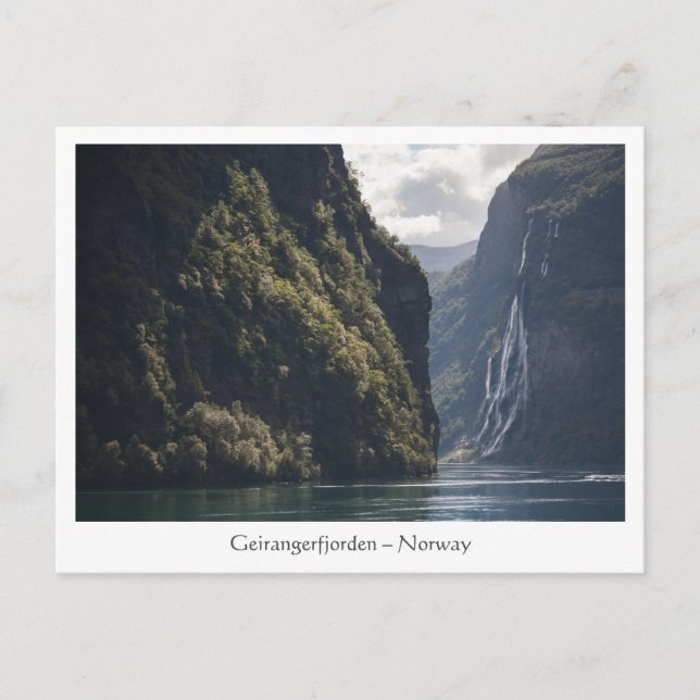 Cartão Postal Geirangerfjord Noruega (Frente)