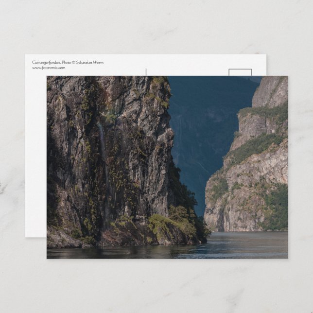 Cartão Postal Geirangerfjorden Noruega (Frente/Verso)