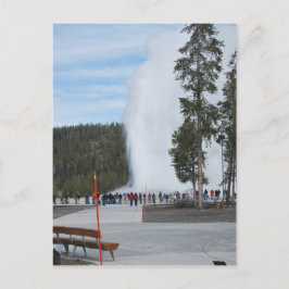 Cartão Postal Gêiser Old Faithful no Parque Yellowstone