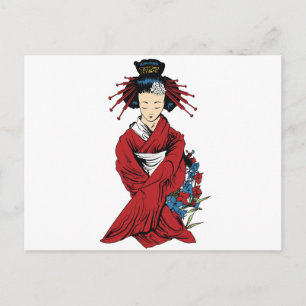 Cartão Postal Geisha