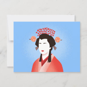 Cartão Postal Geisha