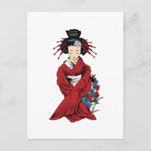 Cartão Postal Geisha
