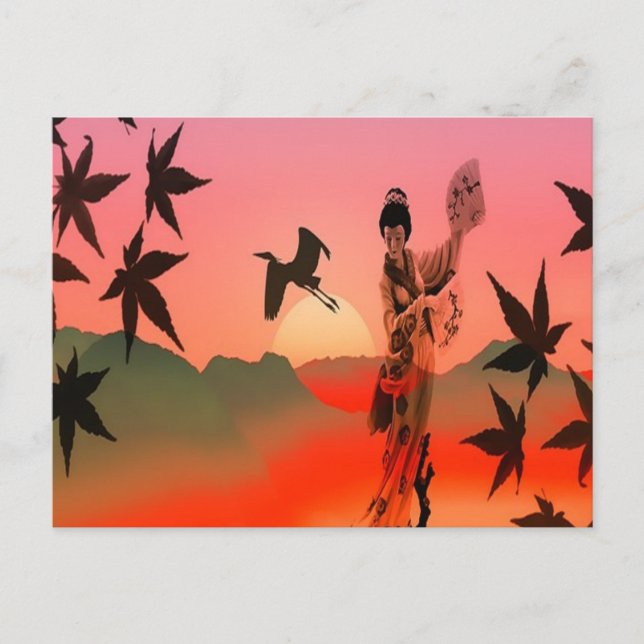 Cartão Postal Geisha Girl (Frente)