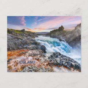 Cartão Postal Geitafoss Waterfall, Islândia