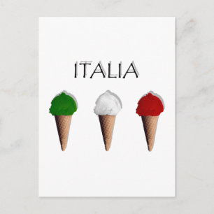 Cartão Postal Gelati Bandeira Sorvete italiana