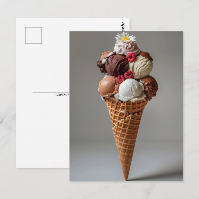 Cartão Postal Gelato italiano, Posto (Frente/Verso)