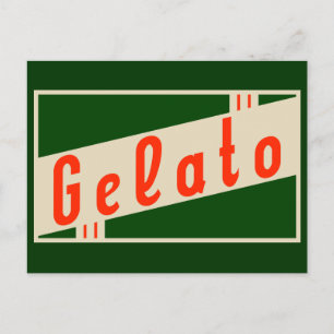 Cartão Postal gelato italiano retrô
