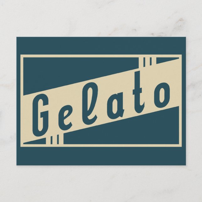 Cartão Postal gelato retrô (Frente)