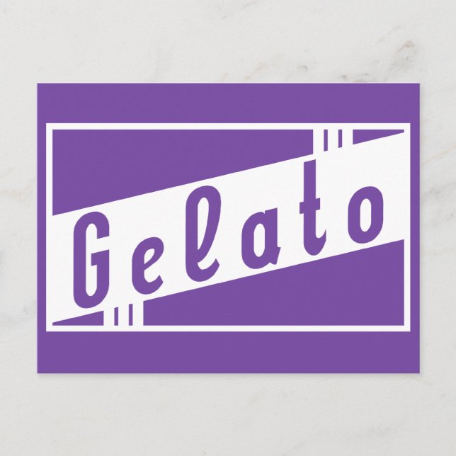 Cartão Postal gelato retrô (Frente)