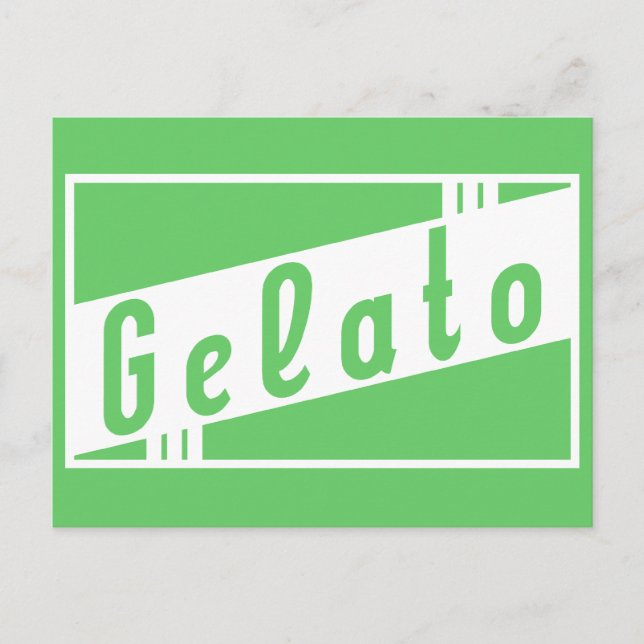 Cartão Postal gelato retrô (Frente)