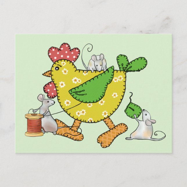 Cartão Postal Gelbes Huhn (Frente)