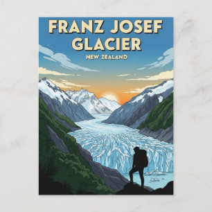 Cartão Postal Gelo Franz Josef Viagem à Nova Zelândia