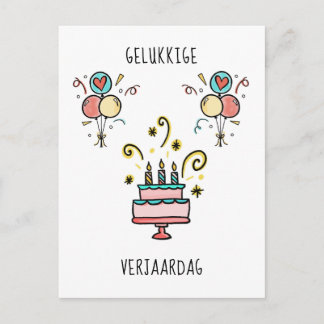 Cartão Postal Gelukkige Verjaardag | Feliz Aniversário