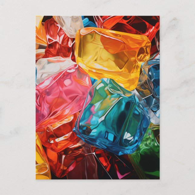 Cartão Postal Gemas de celofane (Frente)