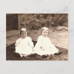 Cartão Postal Gêmeos Vintage