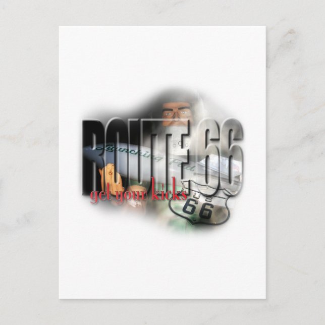 Cartão Postal Gemini Giant - Rota 66 (Frente)