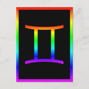 Cartão Postal Gemini Rainbow