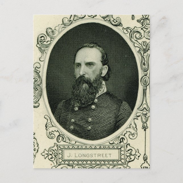 Cartão Postal Gen. James Longstreet (Frente)