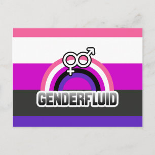 CARTÃO POSTAL GENDERFLUID RAINBOW