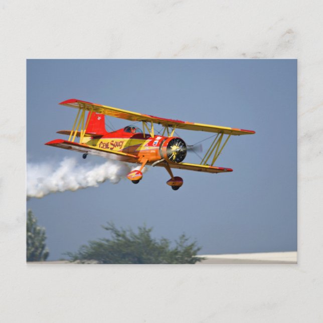 Cartão Postal Gene Soucy atuando aeróbica em Grumman (Frente)