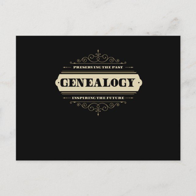 Cartão Postal Genealogia Preservando O Passado Inspirando O Futu (Frente)