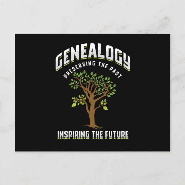 Cartão Postal Genealogista Preservando O Presente Da Árvore Fami (Frente)