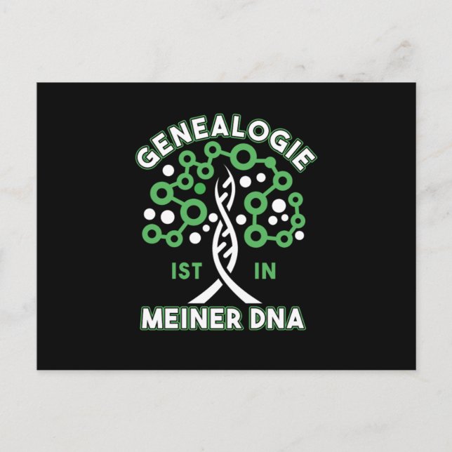 Cartão Postal Genealogy DNA Tree Genealogy Family Historian Gift (Frente)