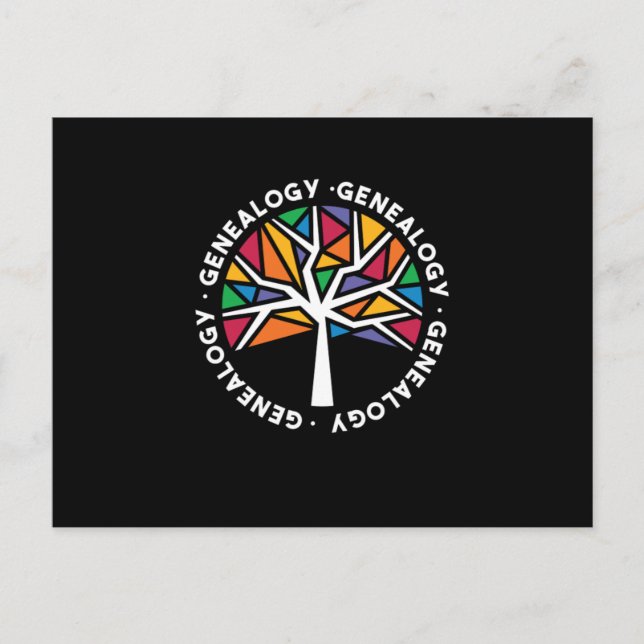 Cartão Postal Genealogy Genealogists Family Historian Gift (Frente)