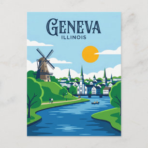 Cartão Postal Genebra Illinois
