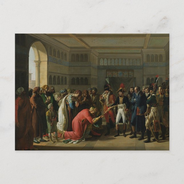 Cartão Postal General Bonaparte Giving uma espada ao (Frente)