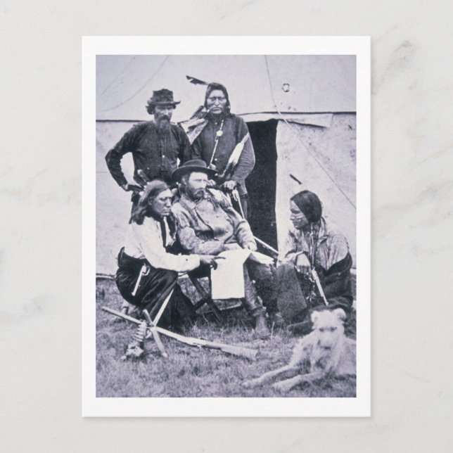 Cartão Postal General George A. Custer (1839-76) com seu índio (Frente)