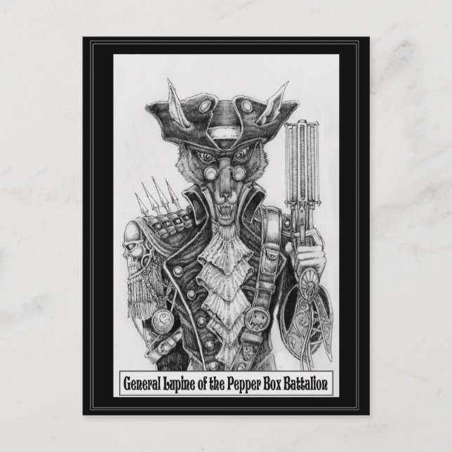 Cartão Postal General Lupine do Batalhão da Pepperbox (Frente)