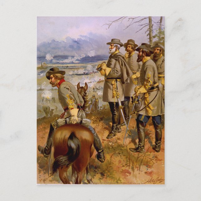 Cartão Postal General Robert E. Lee em Fredericksburg por A Ogde (Frente)