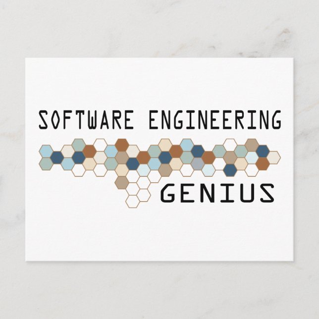 Cartão Postal Genial de engenharia de software (Frente)