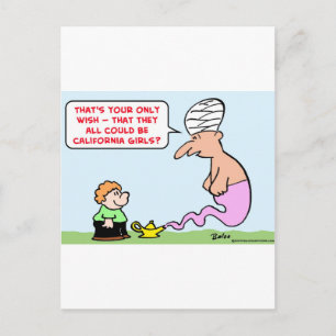 Cartão Postal gênio desejo da califórnia