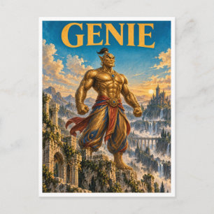 Cartão Postal Gênio, Monstro de Fantasia Gótica