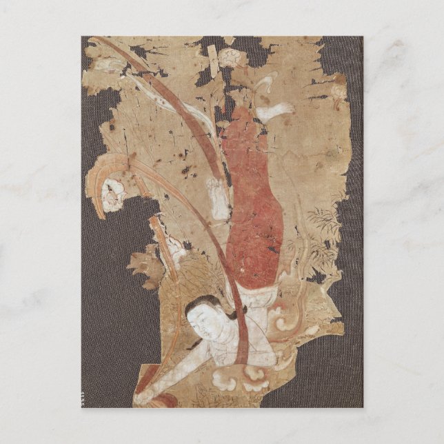 Cartão Postal Gênio voador ou, Apsaras, de Dunhuang (Frente)