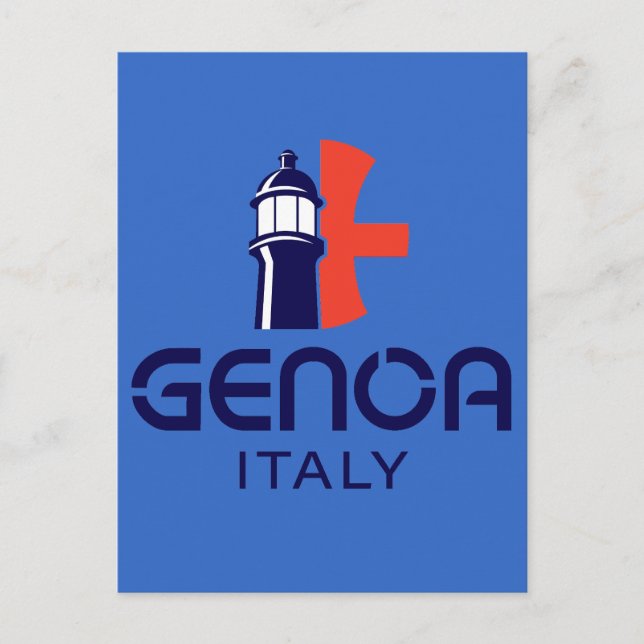 Cartão Postal Genoa Italy Europe (Frente)