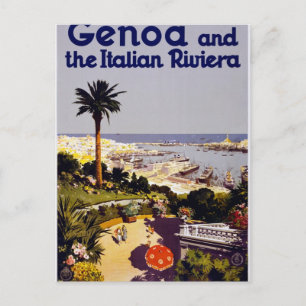 Cartão Postal Génova e Rivera italiana