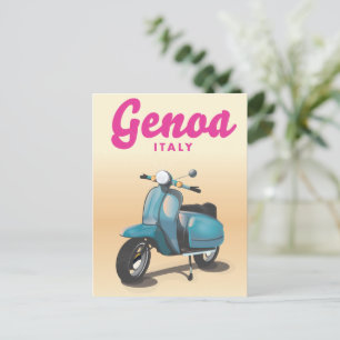 Cartão Postal Gênova Itália scooter