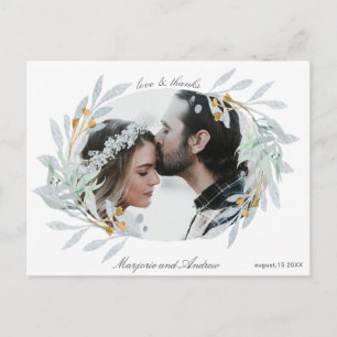 Cartão Postal Gentil Botânico Cartão-postal de agradecimento