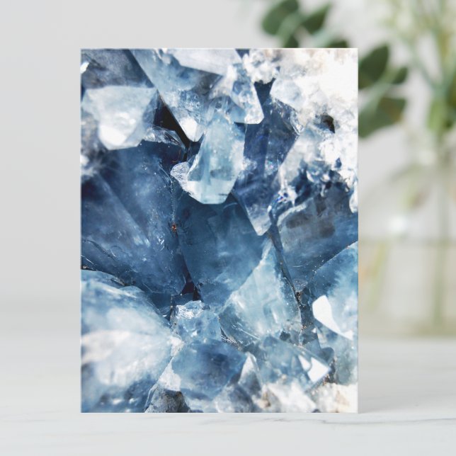 Cartão Postal Geodo Agate Azul Trendy (Blue Mineral Agate Crystal Postcard)