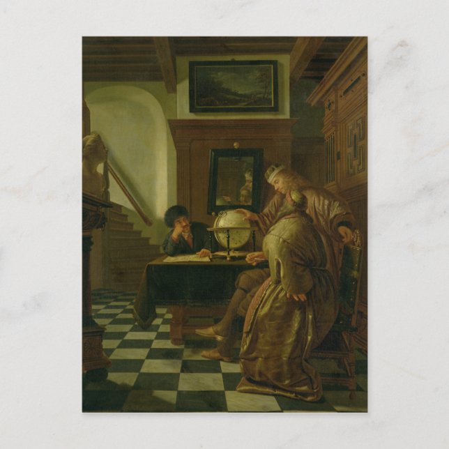 Cartão Postal Geógrafos no Trabalho (Frente)