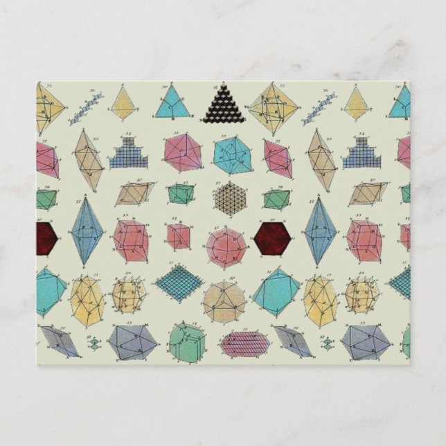 Cartão Postal Geometria Cristalina (Frente)